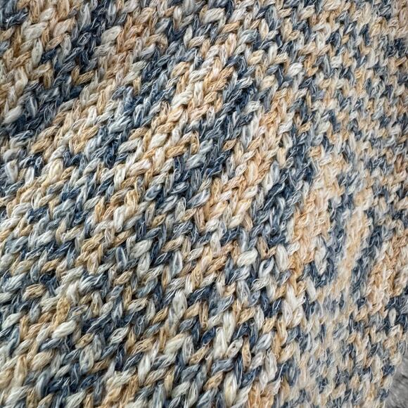 Soft Surroundings Sweater Womens L Beige Blue Knit V-Neck Wrap Cardigan LS - Picture 8 of 14